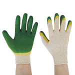 Перчатки хлопчатобумажные износостойкие, ДВОЙНОЙ латексный облив, 13 класс, КОМПЛЕКТ 5 ПАР, LAIMA ЛЮКС