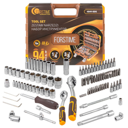 Набор инструментов 94 пр. 1/4''3/8''(6гр)(4-22мм) FORSTIME FT-4941-5DS-м