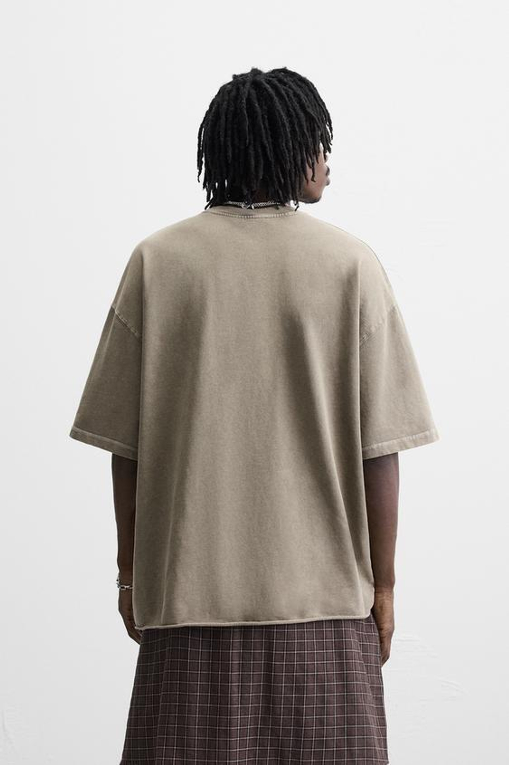 ZARA ТОЛСТОВКА RELAXED FIT С ЭФФЕКТОМ ПОТЕРТОСТИ, ТЕМНЫЙ ХАКИ