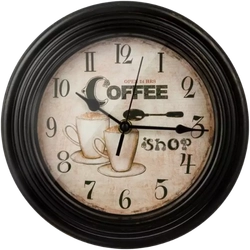 ЧАСЫ НАСТЕННЫЕ "COFFEE SHOP" 22,8*22,8*4,6 СМ. 220-449 Lefard