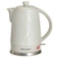 Чайник электрический 1800 Вт, 1,8 л, корпус из фарфора DELTA LUX DE-1022 белый