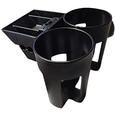 Подстаканник для лодки ПВХ с креплением на Лик-трос баллона Пластик Чёрный