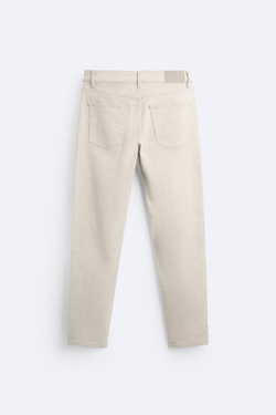 ZARA ДЖИНСЫ SLIM FIT, БЕЖЕВЫЙ