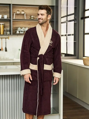 Халат мужской KING без капюшона Баклажан "Polens"