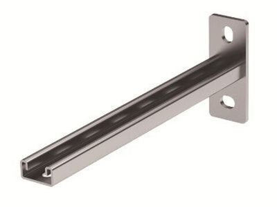 Консоль одиночная, 41х21 мм, осн.600, нержавеющая сталь AISI 304