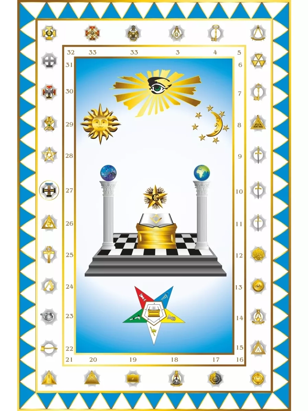 Большой Массонский Алтарь-панно