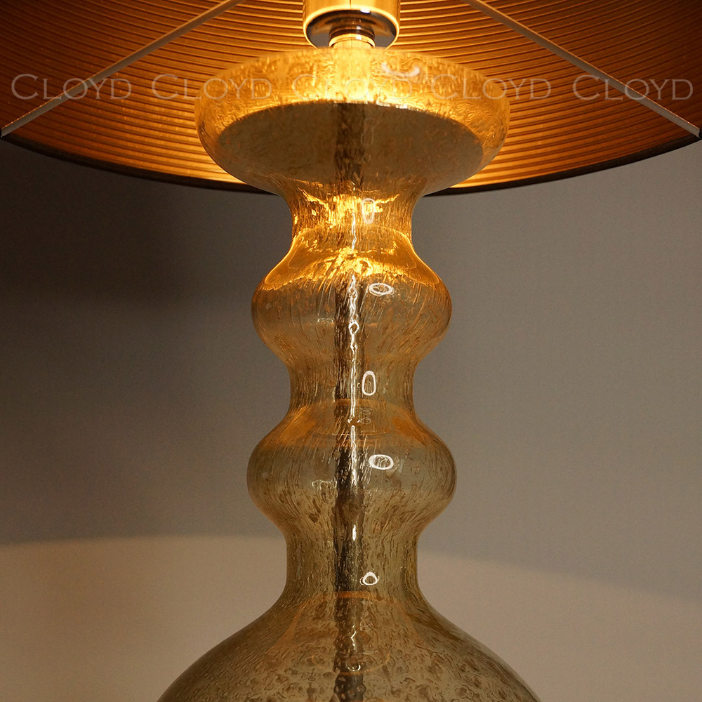 Настольная лампа Cloyd TAMPLIERA T1 / выс. 72 см - латунь - янтарн. стекло (арт.30126)