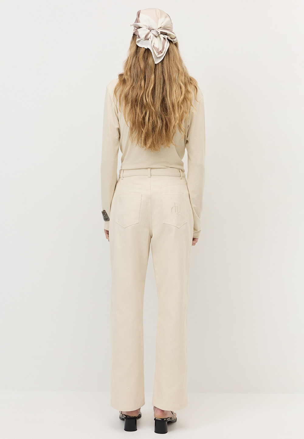 Брюки прямые из хлопка