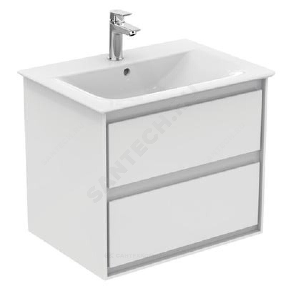 Тумба под умывальник 60 CONNECT AIR белый глянец/белый матовый Ideal Standard E0818B2