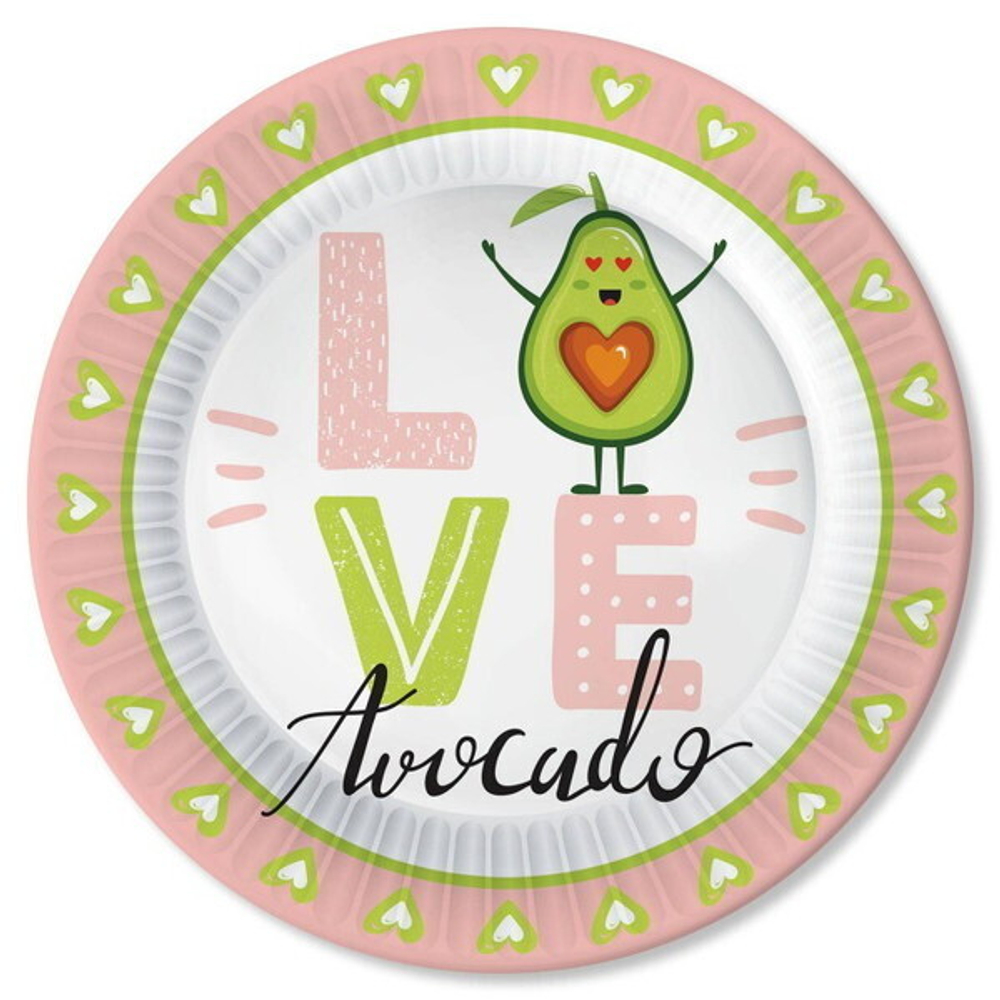 Набор бумажных тарелок 6шт 18см «Авокадо-1»