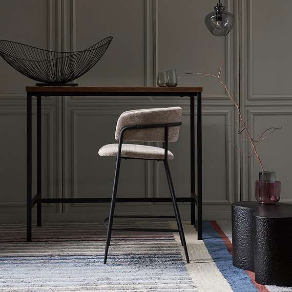 Стул полубарный helning, мягкий шенилл, капучино