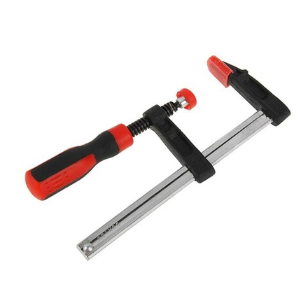 Струбцина Matrix F-образная, двойной упор, двухкомпонентная рукоятка 600х120мм