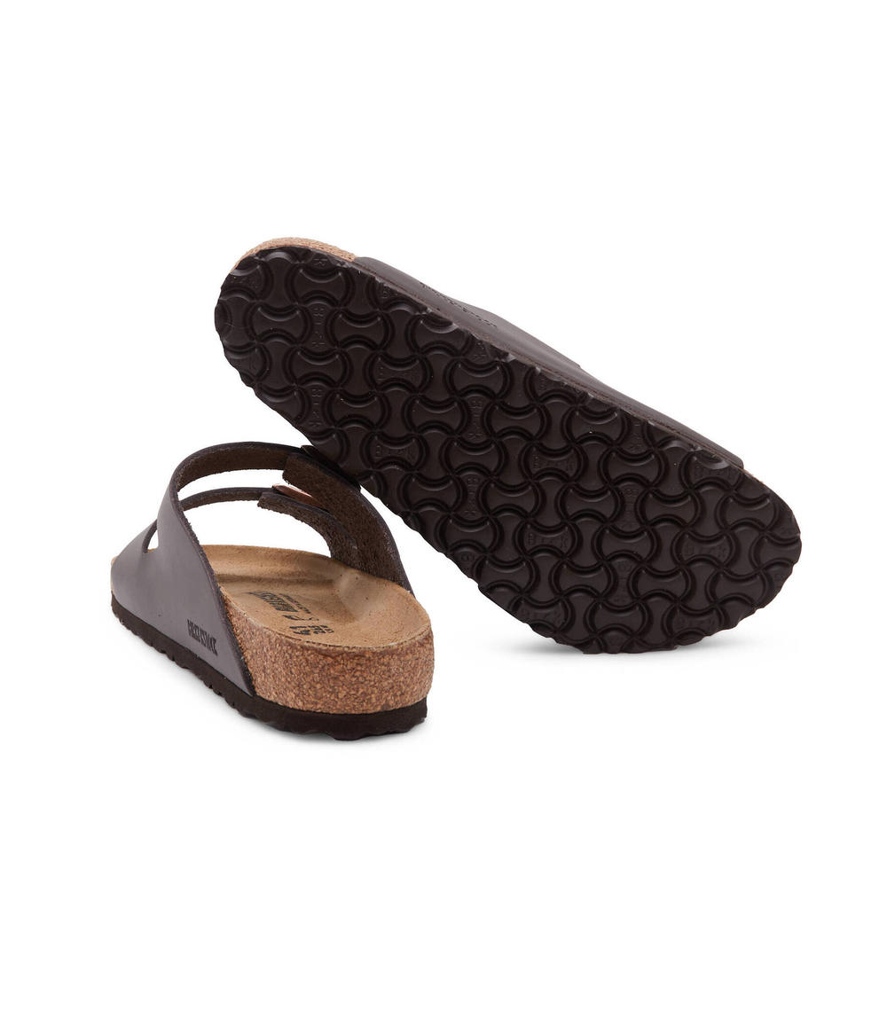 Шлепанцы кожаные arizona nl Birkenstock - коричневый(51101)