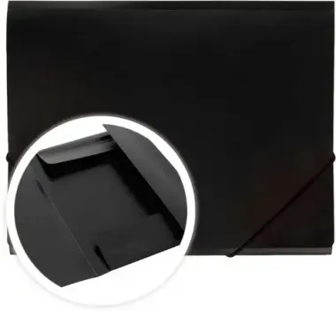 Папка на резинке (DOLCE COSTO) Эконом черная D00332-BK