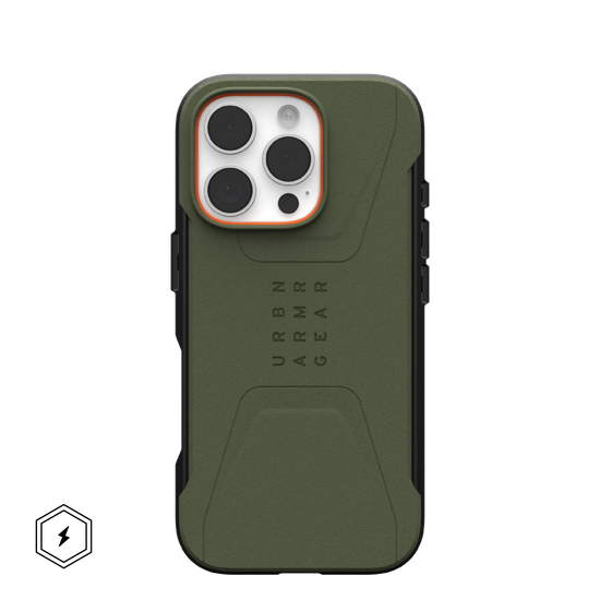 UAG Civilian with MagSafe Series Case for Apple iPhone 16 Pro Olive Drab (Зелёный)