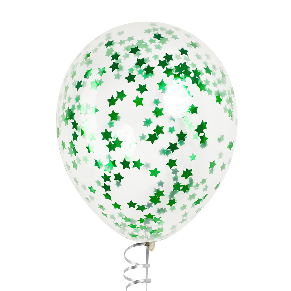 Конфетти фольга Звезда, Зеленый, Металлик, 1,5 см, 50 г.