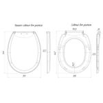 Сиденье для унитаза  белое АНИ ПЛАСТ WS0210 мет. креп. (Комфорт,Бриз,Ардо,Дора, ЦОП с выс. бачком)