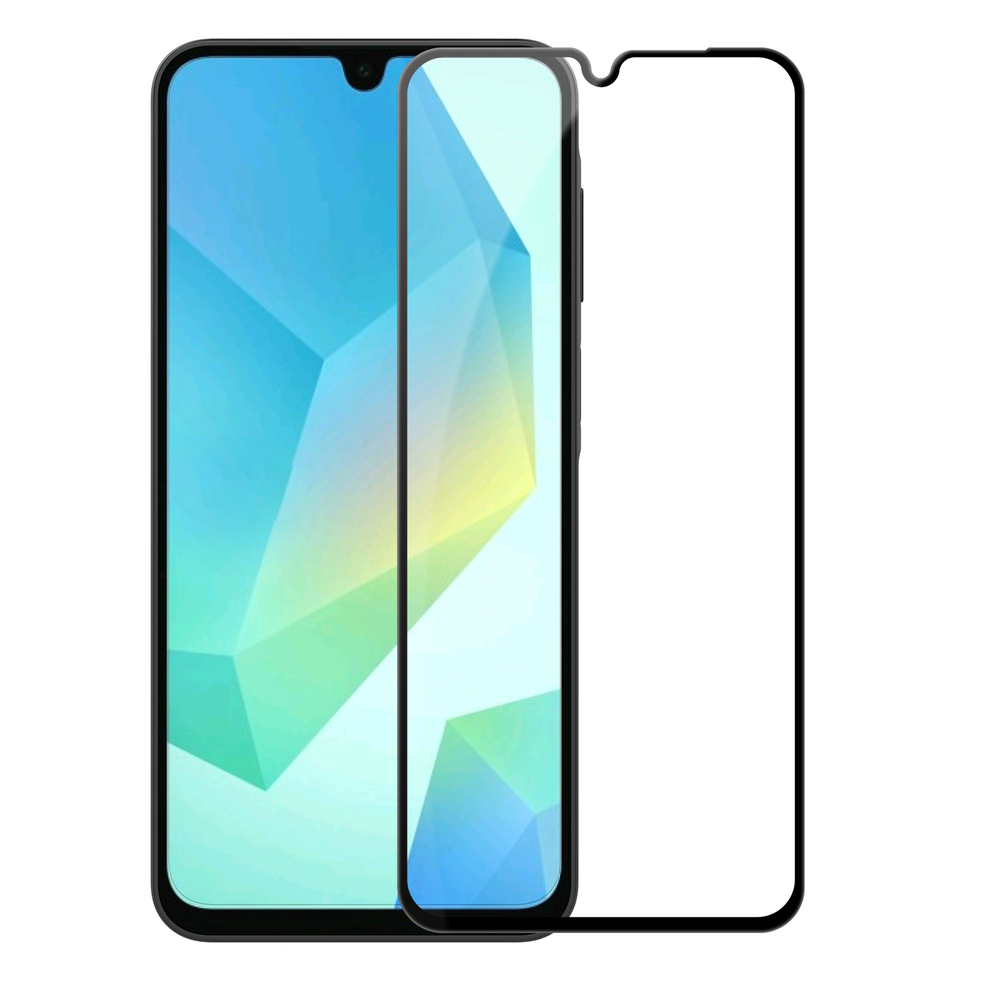 Защитное стекло для Samsung Galaxy A16 5G, тонкие черные рамками и олеофобное покрытие, G-Rhino