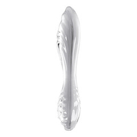 Прозрачный двусторонний стеклянный фаллоимитатор 18,5см Satisfyer Dazzling Crystal 1 4045658