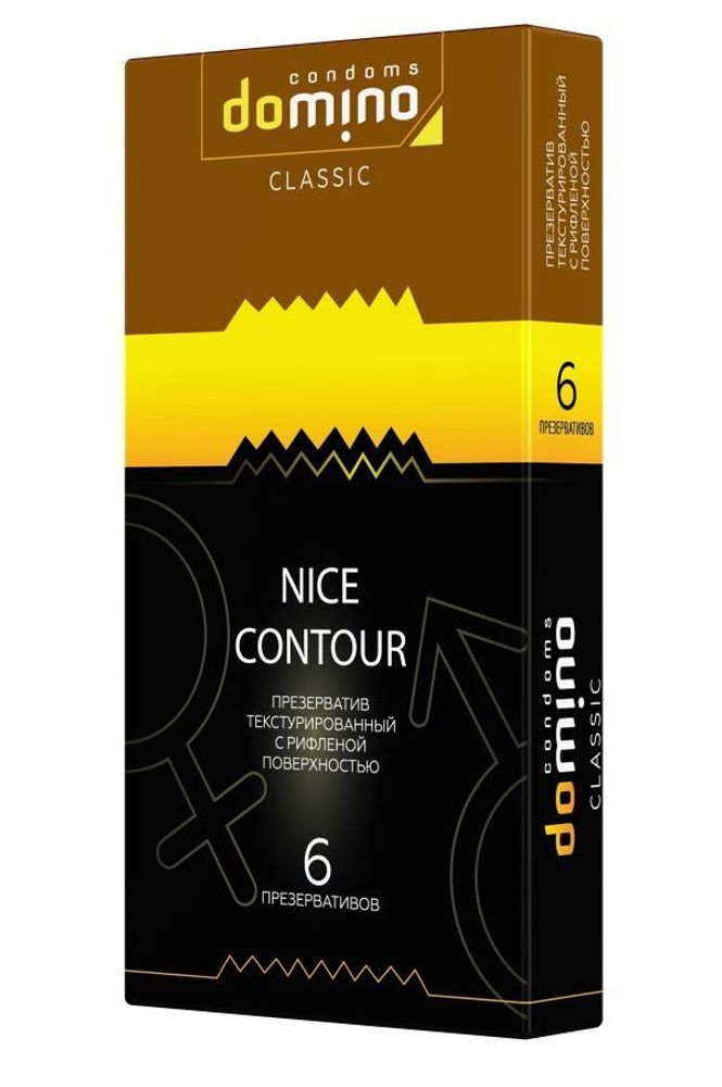 Презервативы с рёбрышками DOMINO Classic Nice Contour - 6 шт.