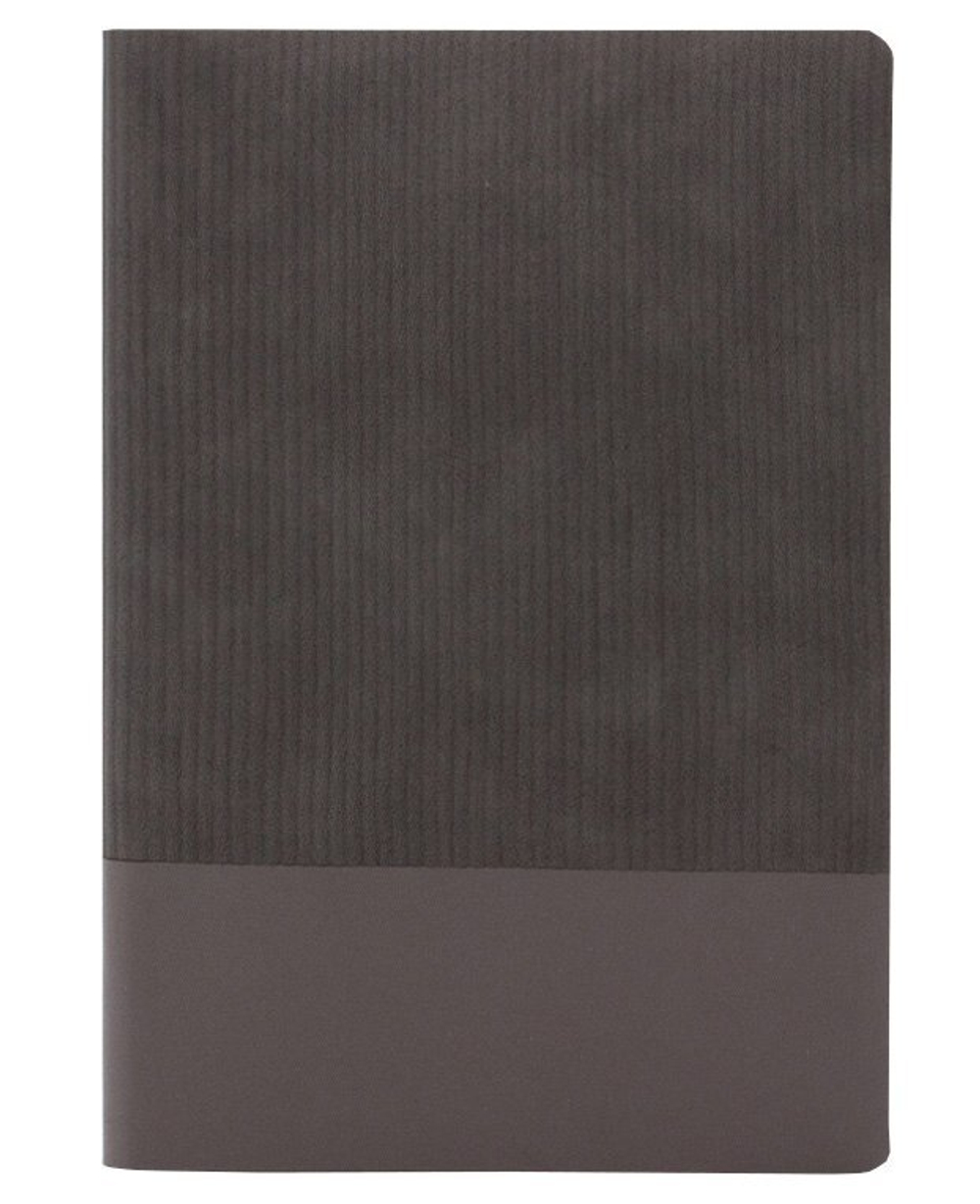 Ежедневник Qredo Soft Velvet, А5, недатированный, 136 листов, кожзам, серый