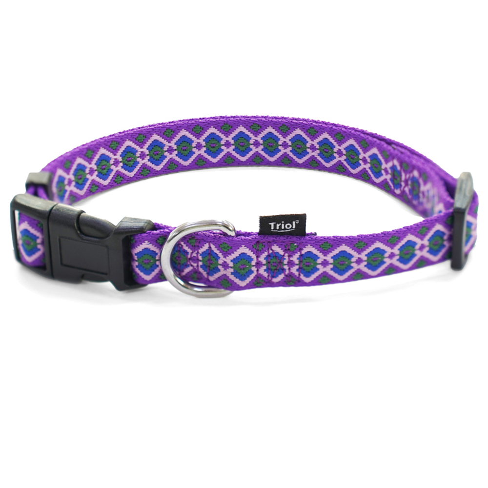 Ошейник нейлоновый "Сирень" L, фиолетовый, 25*450-680мм, Triol
