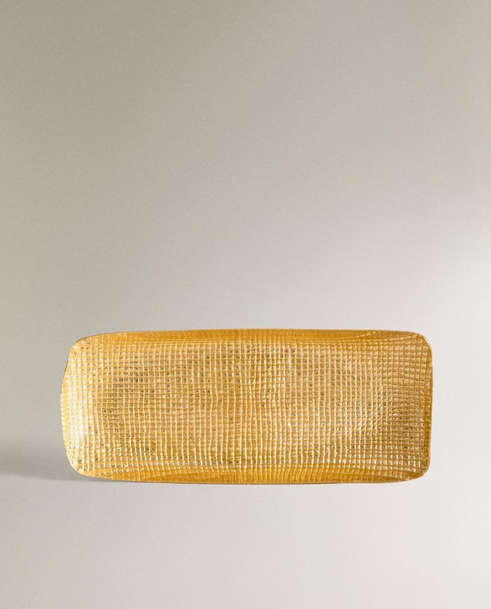 ZARA HOME СЕРВИРОВОЧНОЕ БЛЮДО ПРЯМОУГОЛЬНОЙ ФОРМЫ, ЗОЛОТОЙ
