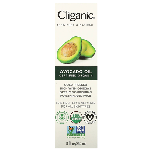 Cliganic, органическое масло авокадо, 240 мл (8 жидк. унций)