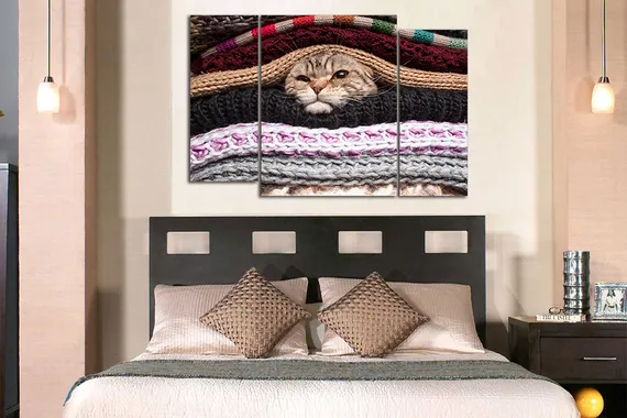 Модульная картина "Кот в тепле"