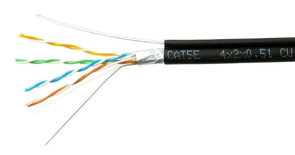 Кабель витая пара F/UTP 5e кат. 4 пары Cablexpert FPC-5051E-4-CU-OUTR/100