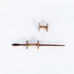 Опорное веретено с двумя катушками из натурального дерева. Art of Siberia. B36