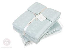 Набор полотенец 3 шт Luxberry Imperio голубая глина