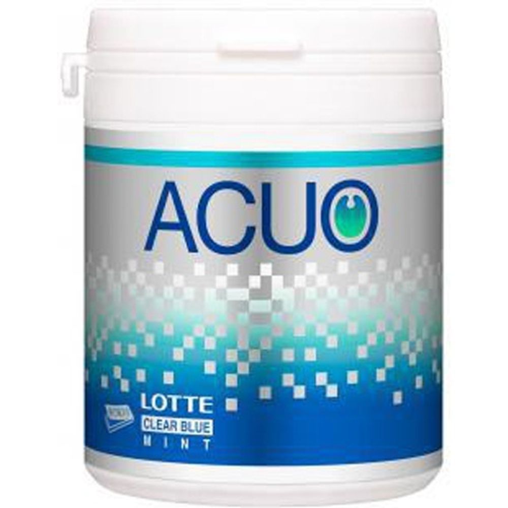 Жевательная резинка ACUO Clear Blue Mint Bottle голубая мята, Lotte, 137г