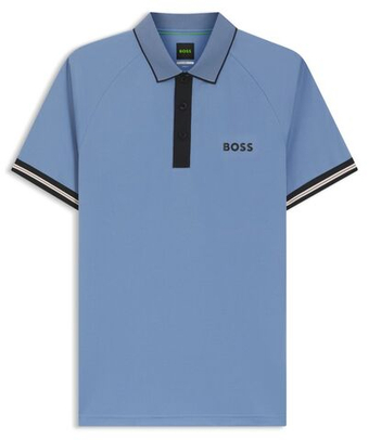 Мужское теннисное поло BOSS TOC Serve Polo - light/pastel blue