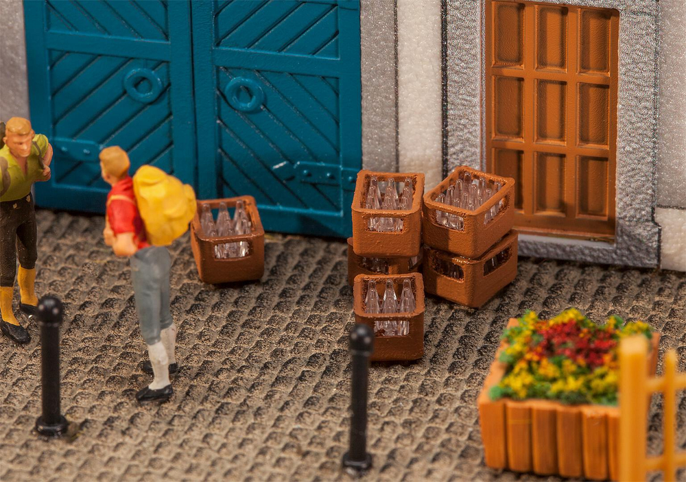 Ящики с буталками газировой воды, 4 шт.