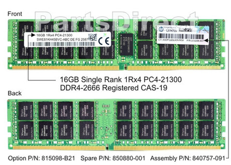 Модуль памяти HPE P00380-B21 16-GB (1 x 16GB) Dual Rank x8 DDR4-2666
