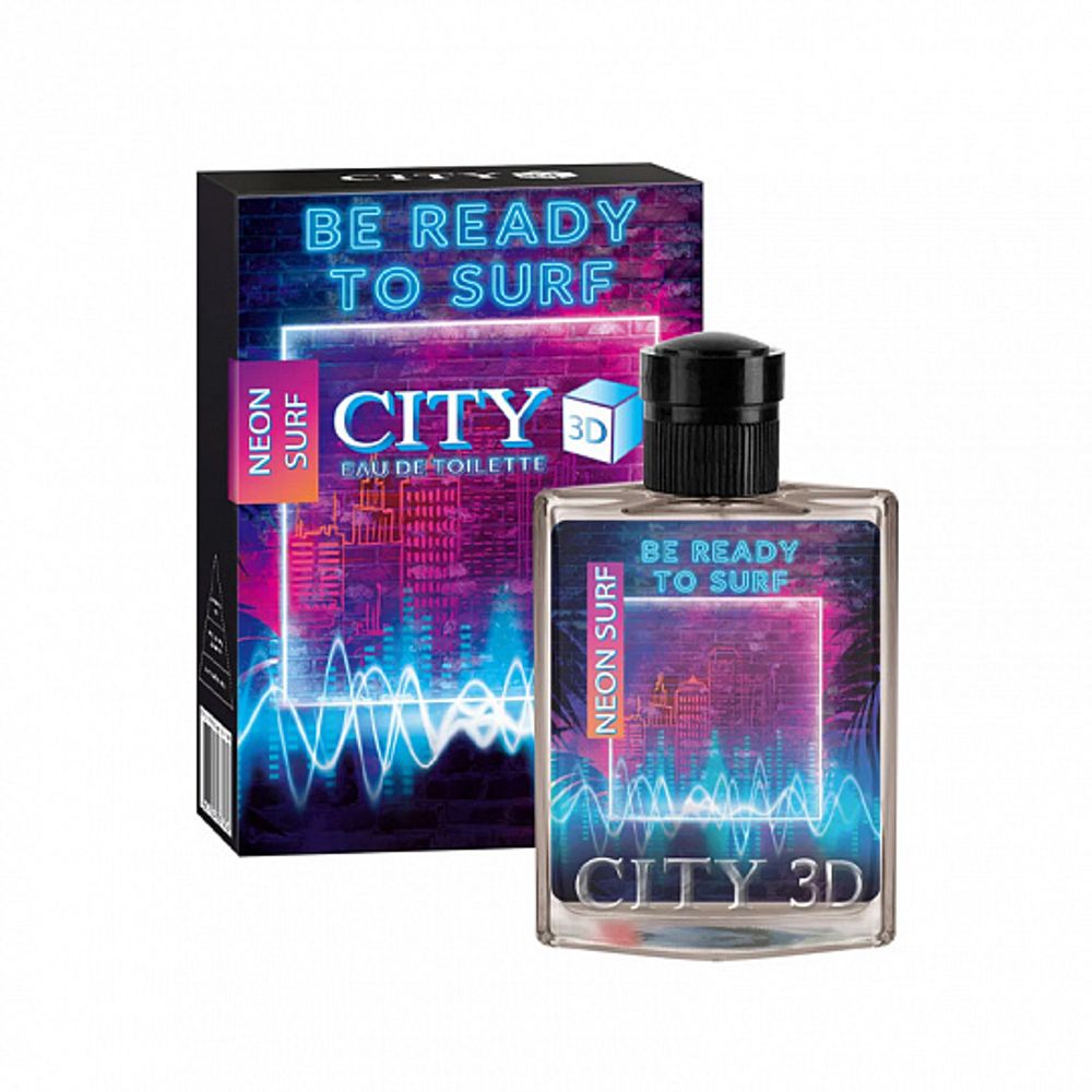 City Parfums CITY 3D Neon Surf туалетная вода, 90 мл мужской