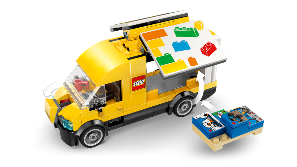 Конструктор Лего Сити Фургон LEGO 60500 | LEGO City The LEGO Van фирменный грузовой фургон для доставки  276 деталей 6+