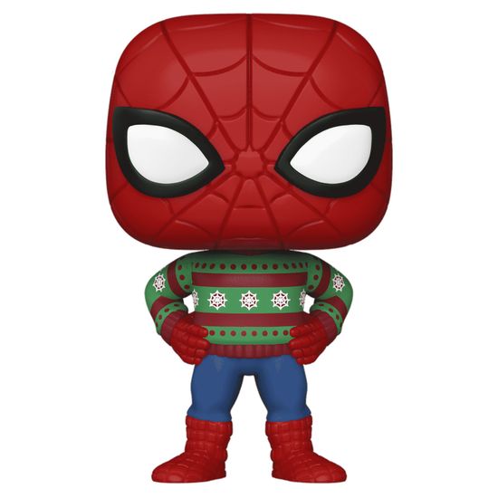 Фигурка Funko POP! Bobble Marvel Holiday Spider-Man in Sweater (1284) 72190 / Фигурка Фанко ПОП! по мотивам вселенной "Marvel", Человек-паук