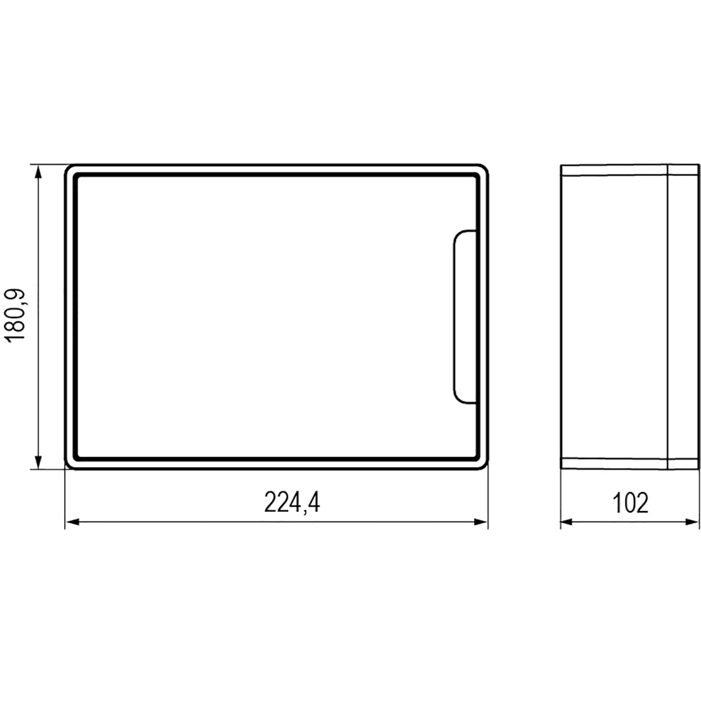 Щит распределительный 12 мод настенный FRAME, белый, с тониров. дверцей, с 2 шинами PEN DKC