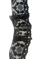 Кружево вышивка на сетке хлопок/шелк однотонное ш - 7,5см Франция 1м