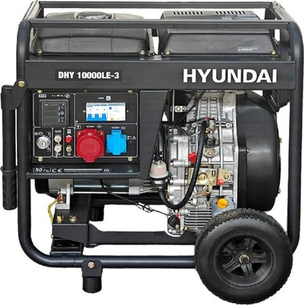 Электростанция дизельная с воздушным охлаждением HYUNDAI DHY 10000LE-3 открытая