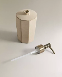 ZARA HOME ДОЗАТОР МЫЛА В СТИЛЕ РУСТИК, СЕРЫЙ