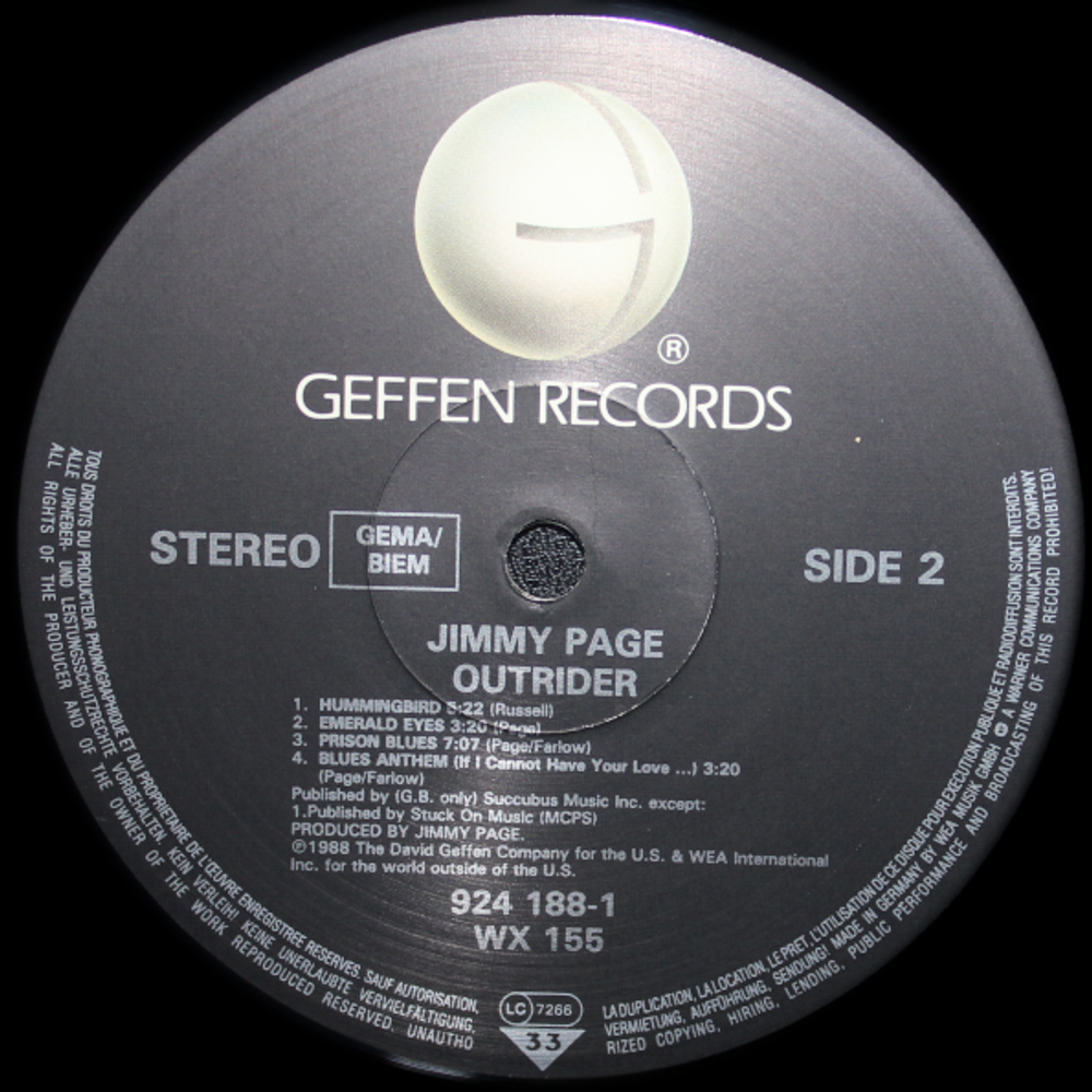 Jimmy Page / Outrider (LP)