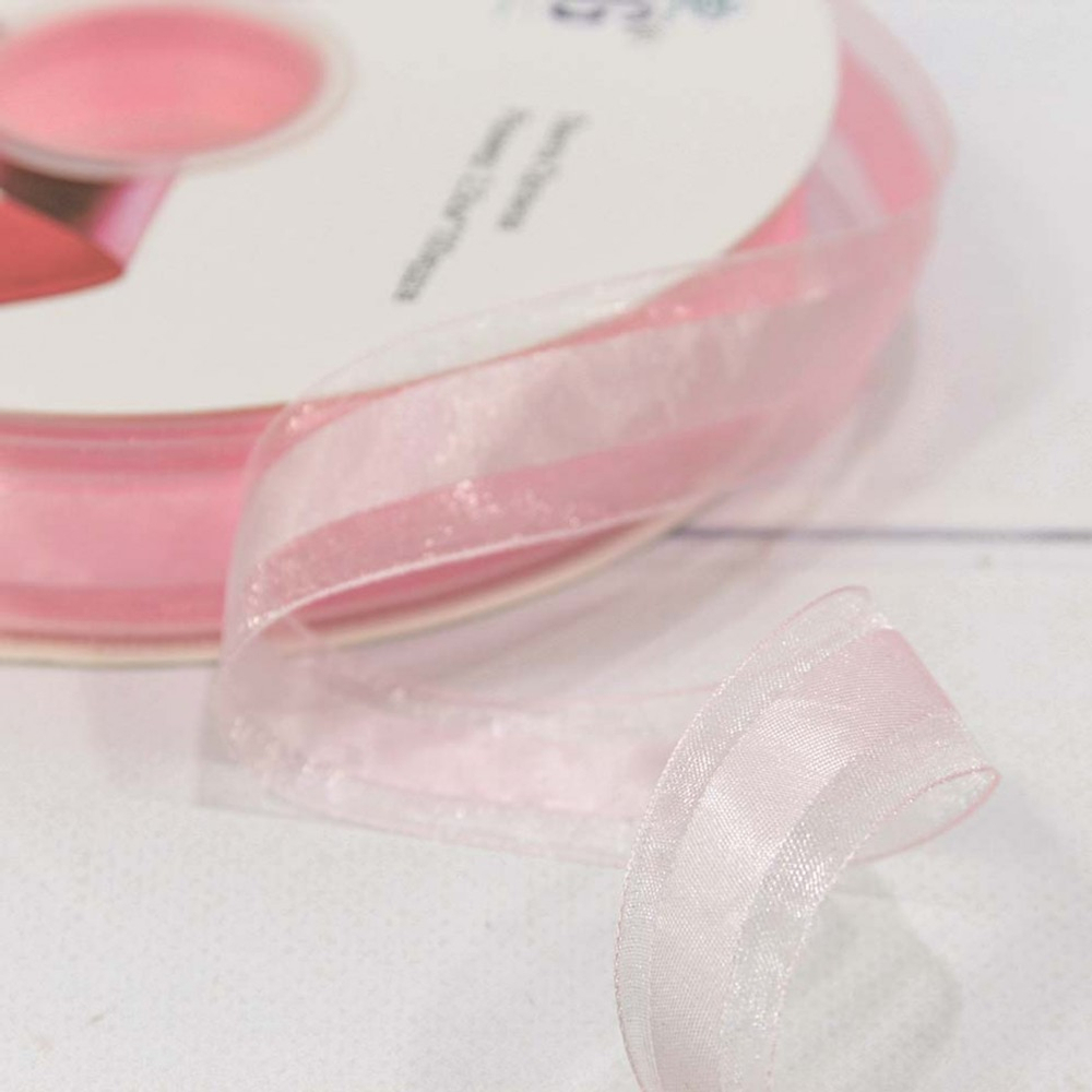 Лента Органза 2,5см х 110м (Розовый)