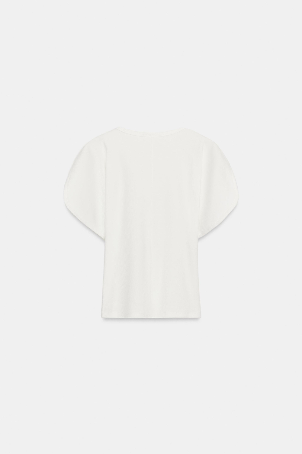 ZARA ФУТБОЛКА С РУКАВАМИ КИМОНО, ЖЕЛТОВАТО-БЕЛЫЙ