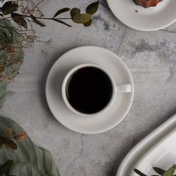 Кофейная пара 100 мл белая фарфор Stackable P.L. Proff Cuisine [6]