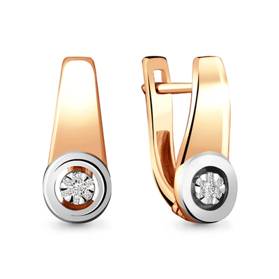 941616к Серьги из Золота с бриллиантами из коллекции "Mon Amour"