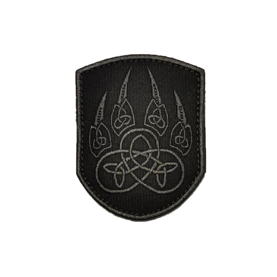 Патч лапа Велеса волк (черно-серый)