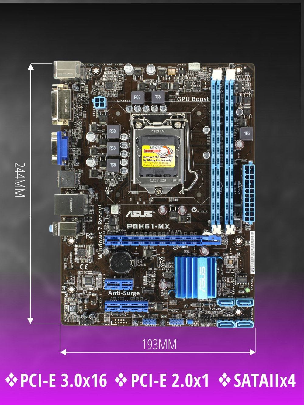 Материнская плата ASUS P8H61-MX